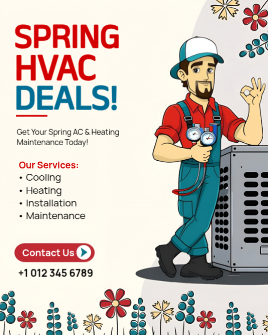 Copy of Spring HVAC Deals & AC Maintenance Service Promotional Flyer ...