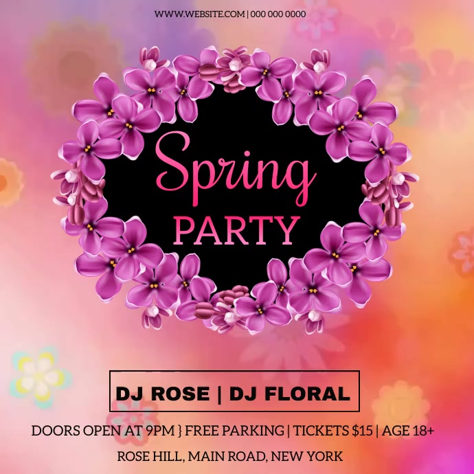 Spring Instagram post template