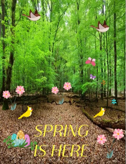 spring is here Flyer (US Letter) template