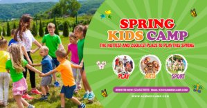 spring kids camp Isithombe Esabiwe ku-Facebook template