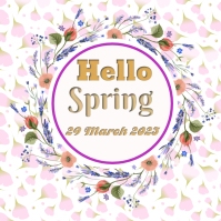 hello spring logo Template | PosterMyWall
