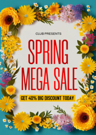 Spring Mage Sale A6 template