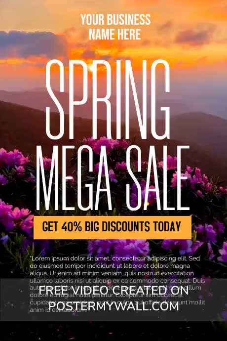 Spring mega sale Template | PosterMyWall