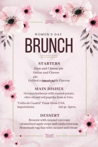 spring menu, Mother's day brunch, Poster template