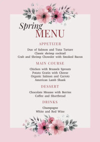 Spring Menu A4 Template | PosterMyWall