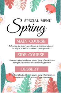 Spring Menu Signage spring Template | PosterMyWall