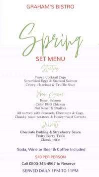 Spring Menu Signage Spring Display Template | PosterMyWall