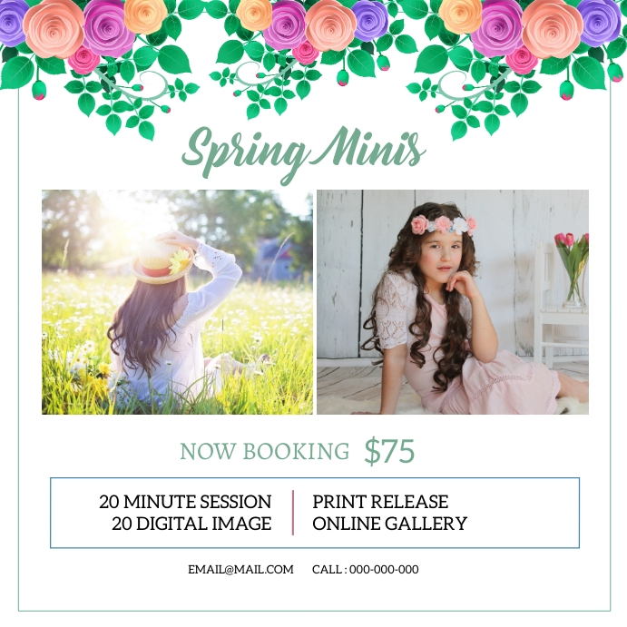 Copy of Spring Mini Session | PosterMyWall