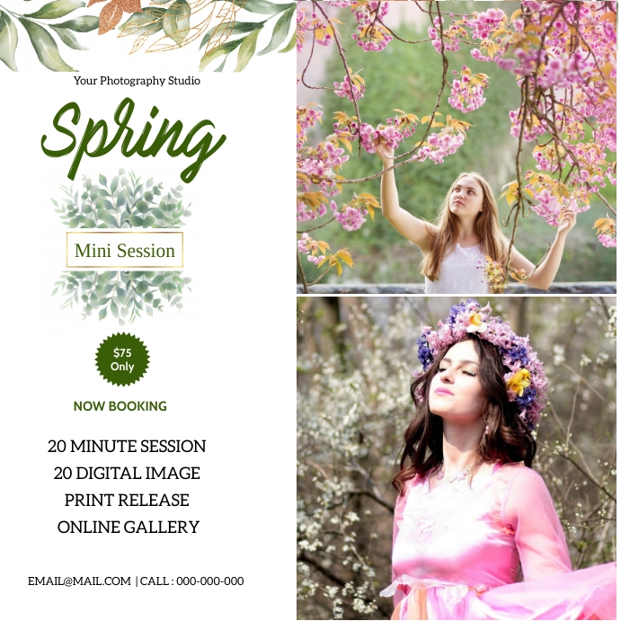 Spring Mini Session Template | PosterMyWall