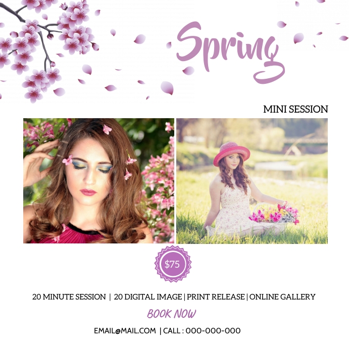 Spring Mini Session Template | PosterMyWall