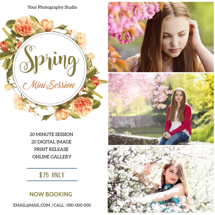 Spring Mini Session Instagram Post template