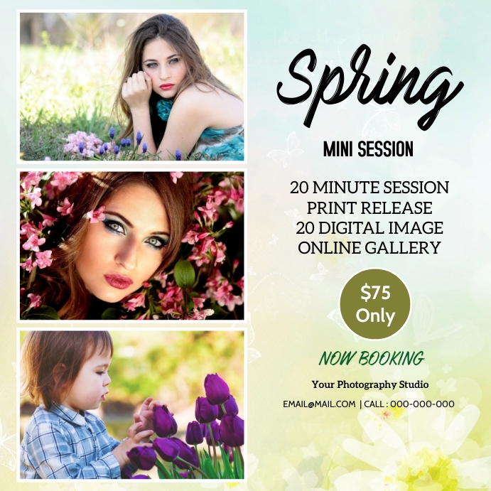 Spring Mini Session Template | PosterMyWall