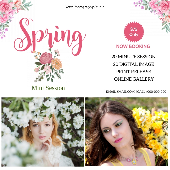 Spring Mini Session Template | PosterMyWall