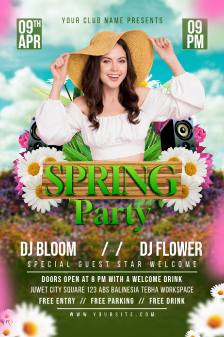 Spring Music Festival Flyer Template – DJ Party Poster | PosterMyWall