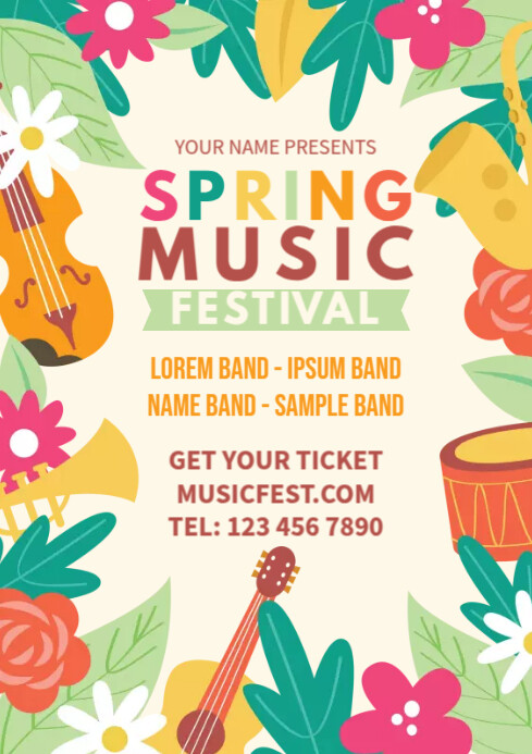 Spring Music Festival Poster Template | PosterMyWall