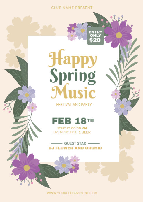 Copy of Spring Music Party Ads | PosterMyWall