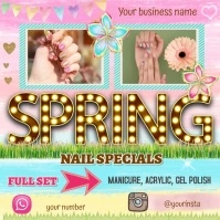 Spring Nails Specials Flyer, Instagram Post template