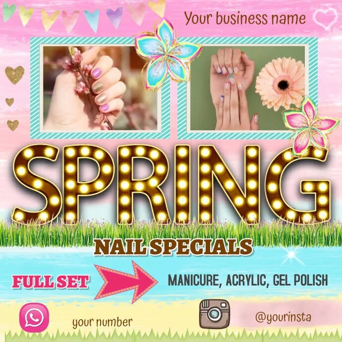 Spring Nails Specials Flyer, Template | PosterMyWall