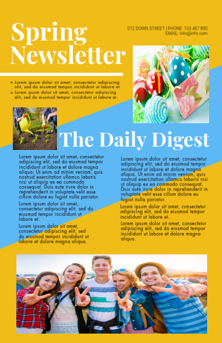 Copy of spring newsletter, school Newsletter | PosterMyWall