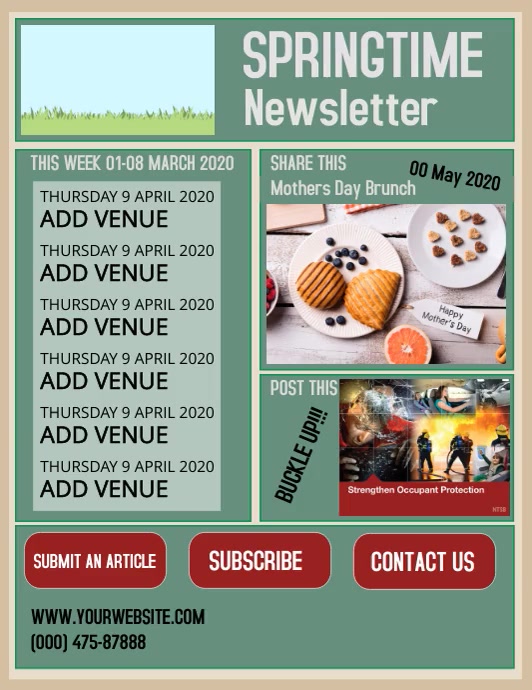 SPRING NEWSLETTER Template | PosterMyWall