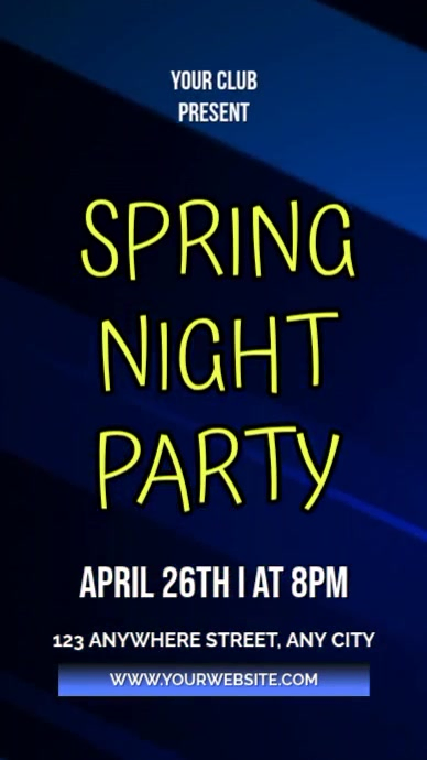 Spring night party Template | PosterMyWall