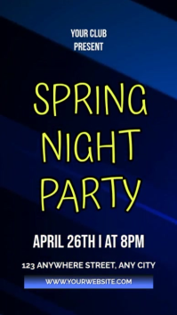 Spring night party Instagram-Story template