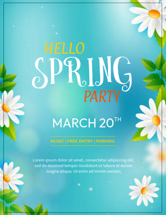 Spring Party Ads Template | PosterMyWall