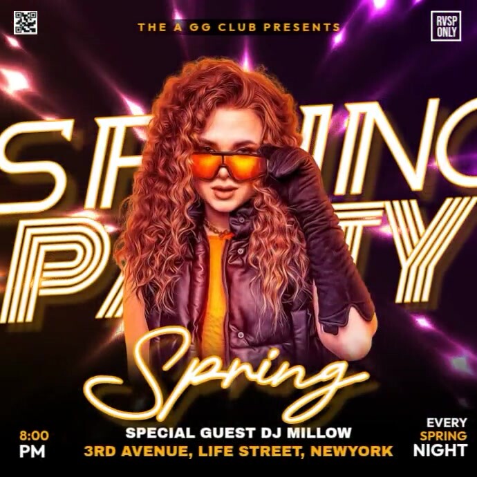 Fun Spring Advertisement Spring Party Ads Template | PosterMyWall