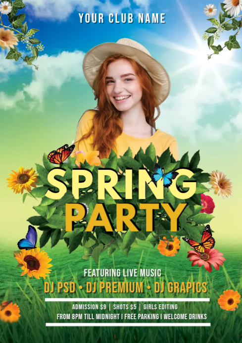 Spring Party Ads Template | PosterMyWall