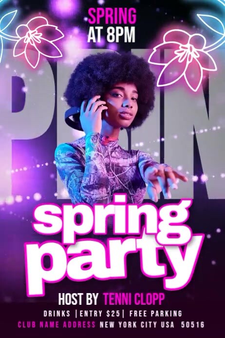 Spring Party Ads Template | PosterMyWall