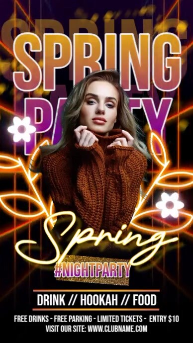 Fun Spring Advertisement Spring Party Ads Template | PosterMyWall