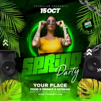 Spring Party Banner Instagram Post template