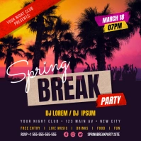Spring Party Banner Instagram Post template