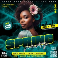 Spring Party Banner Instagram Post template