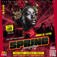 Spring Party Banner Publicación de Instagram template