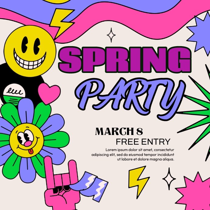 Spring Party Template | PosterMyWall