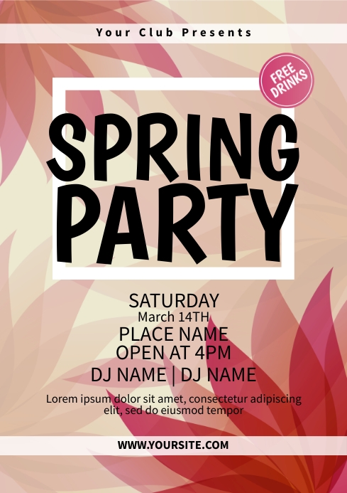 Spring Party Design Template | PosterMyWall