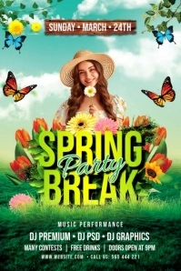 SPRING PARTY Póster template