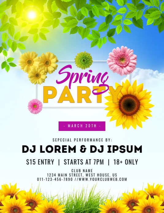 Copy of spring party | PosterMyWall