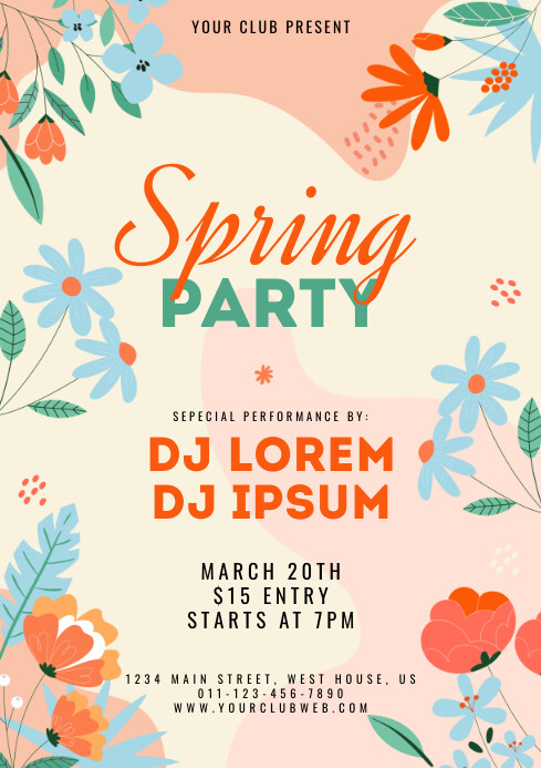 spring party Template | PosterMyWall