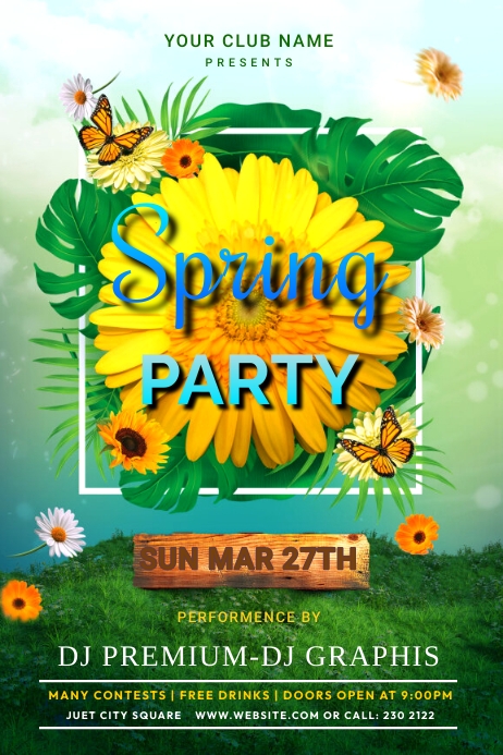 spring party Template | PosterMyWall