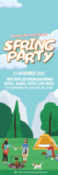 Spring Party Banner 2' × 6' template