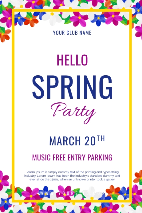 spring party Template | PosterMyWall