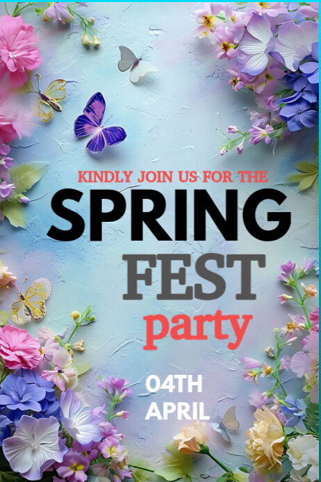 spring party Poster template