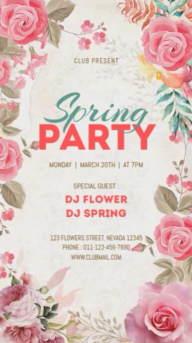 spring party Template | PosterMyWall