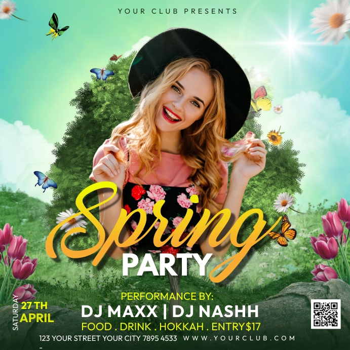SPRING PARTY Template | PosterMyWall