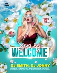 SPRING PARTY Poster/Wallboard template