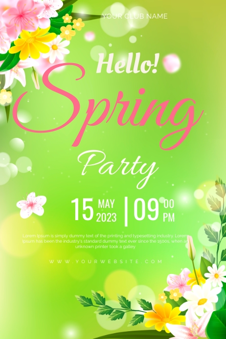 spring party Template | PosterMyWall