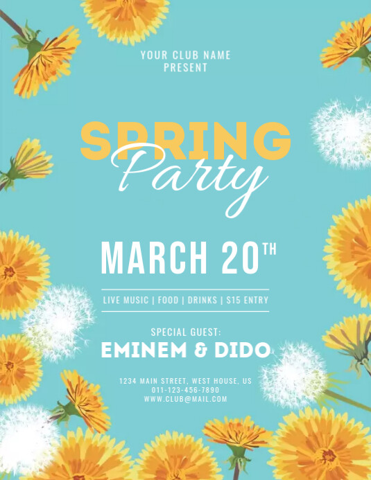 spring party Template PosterMyWall