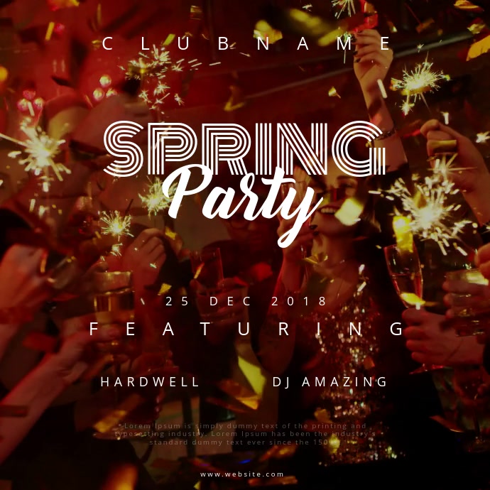 Spring Party Template | PosterMyWall